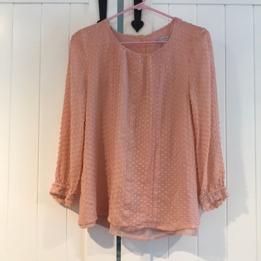 Pink button down (back) J.Crew top